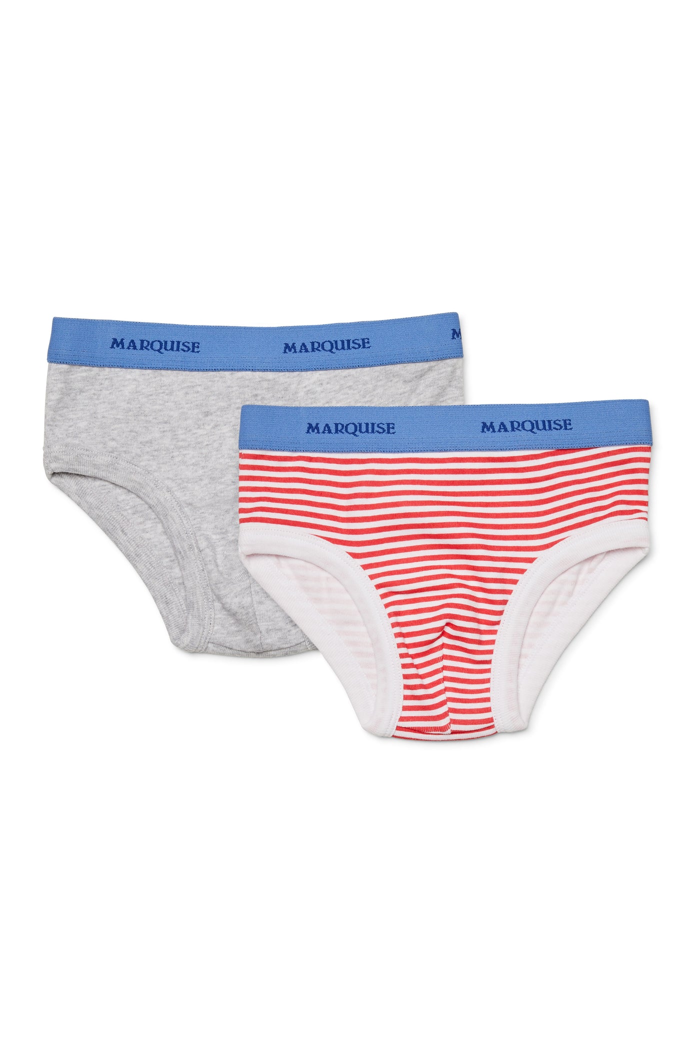 Marquise Boys 2 Pack Everyday Underwear - Red Stripe/Marle