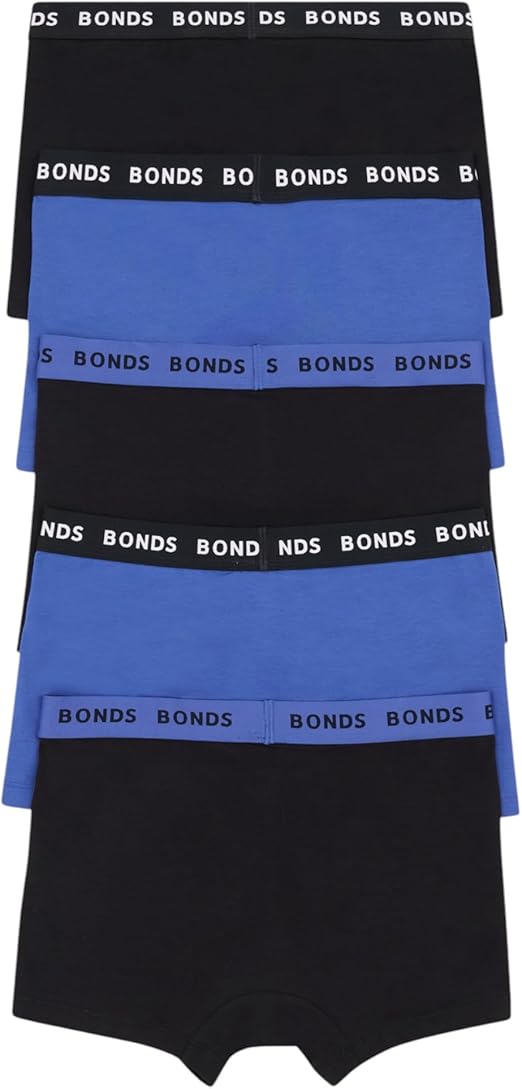 Bonds Mens Everyday Trunks 5 Pack - Black/Blue
