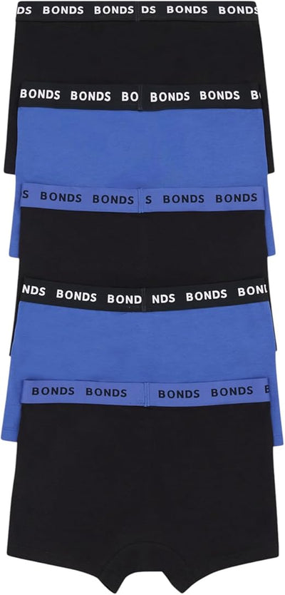 Bonds Mens Everyday Trunks 5 Pack - Black/Blue