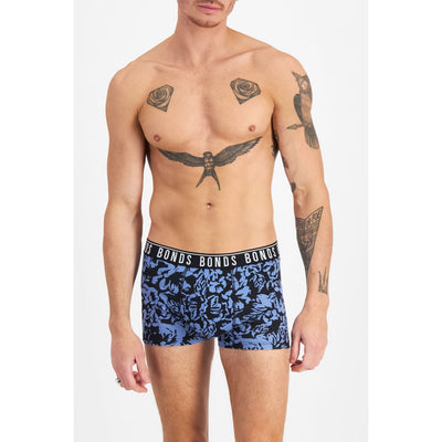 Bonds Men's Everyday Trunks 2 Pack - Print/Black