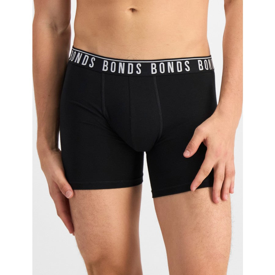 Bonds Mens Everyday Mid Trunk 2 Pack - Blue/Black