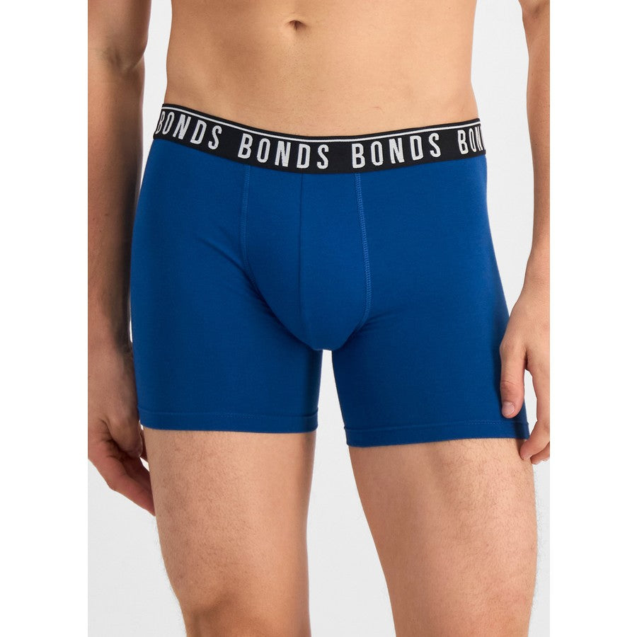 Bonds Mens Everyday Mid Trunk 2 Pack - Blue/Black