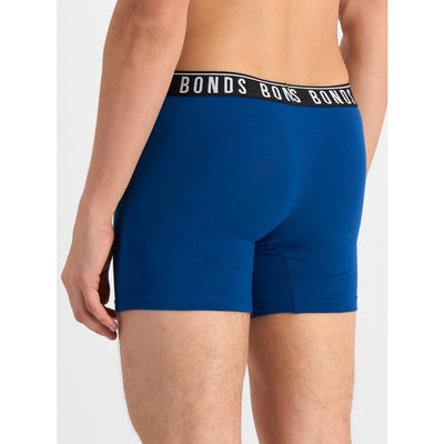 Bonds Mens Everyday Mid Trunk 2 Pack - Blue/Black