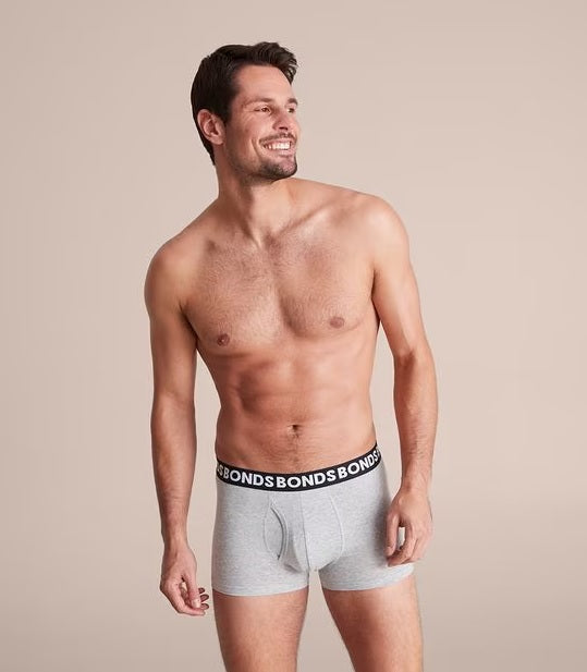 Bonds Men's Everyday Classic Trunk 3 Pack - Stripe/Grey/Navy