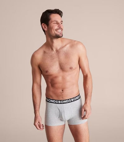 Bonds Men's Everyday Classic Trunk 3 Pack - Stripe/Grey/Navy