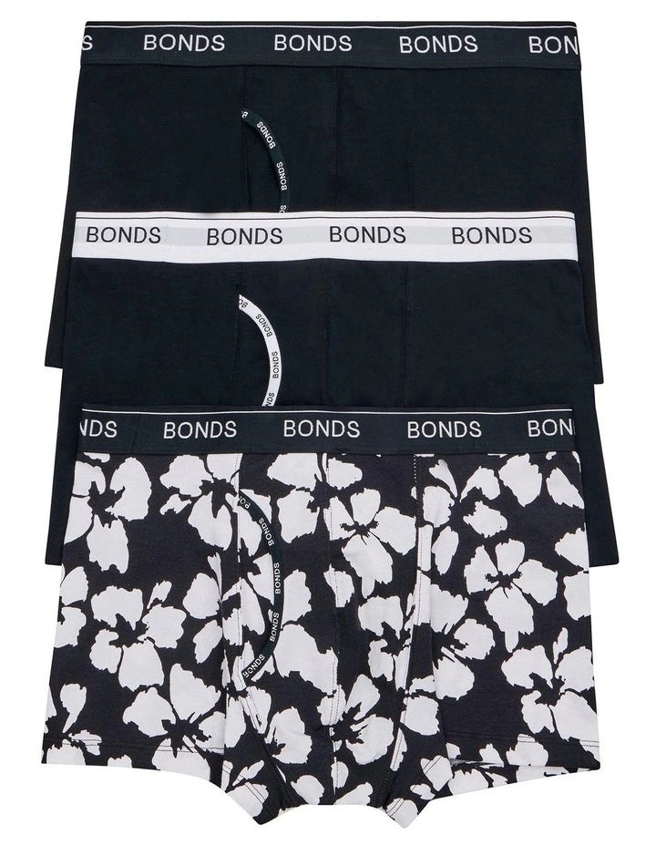 Bonds Men's Guyfront Trunk 3 Pack - Floral Fusion