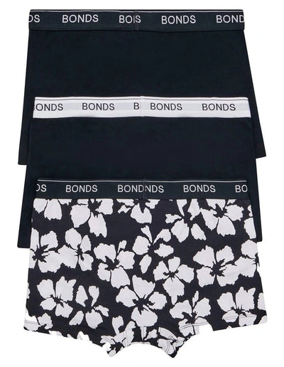Bonds Men's Guyfront Trunk 3 Pack - Floral Fusion