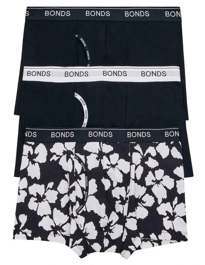 Bonds Men's Guyfront Trunk 3 Pack - Floral Fusion