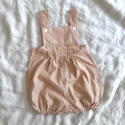 Dukes The Brand Mocha Stripe Unisex Overalls