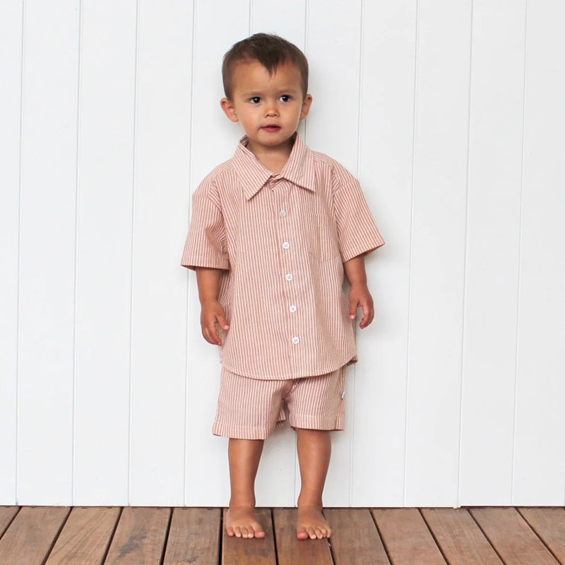 Dukes The Brand Mocha Striped Shorts