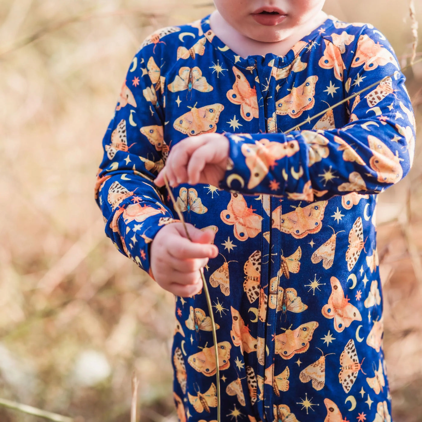 Monarch Long Sleeve Bamboo Zip Bootysuit V2 - Nightlight