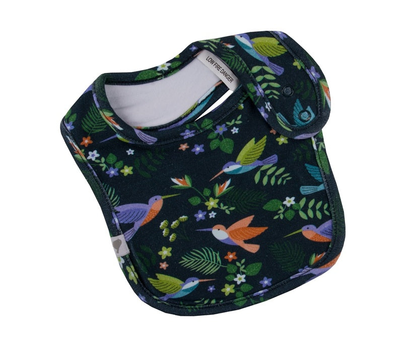 Emotion & Kids Organic Cotton Bib - Hummingbirds