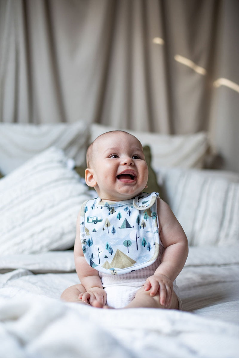 Emotion & Kids Organic Cotton Bib - Retro Camping