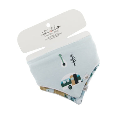 Emotion & Kids Organic Cotton Bandana Bibs 2 Pack - Retro Camping