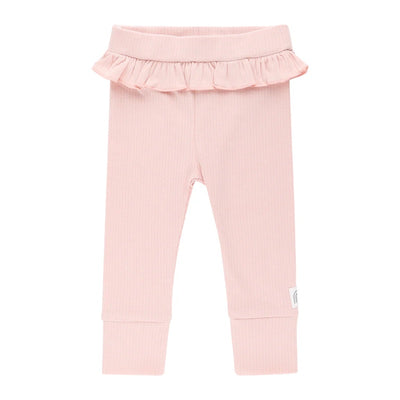 Kynd Baby Frill Rib Legging - Pink Clay