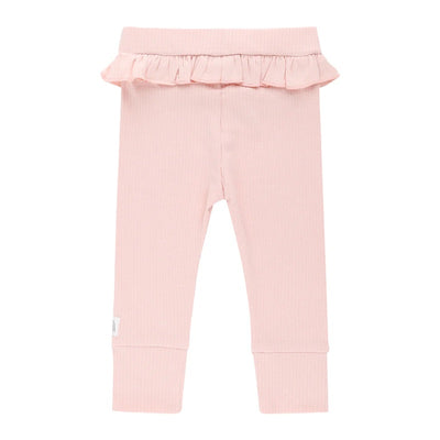 Kynd Baby Frill Rib Legging - Pink Clay