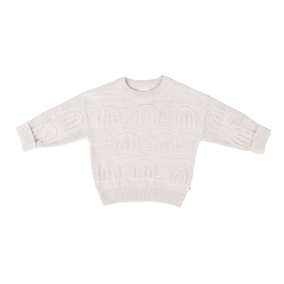 Kynd Baby Rainbow Decorative Knit Jumper - Oatmeal Rainbow