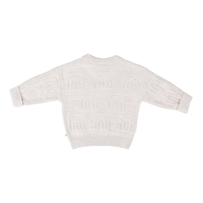 Kynd Baby Rainbow Decorative Knit Jumper - Oatmeal Rainbow