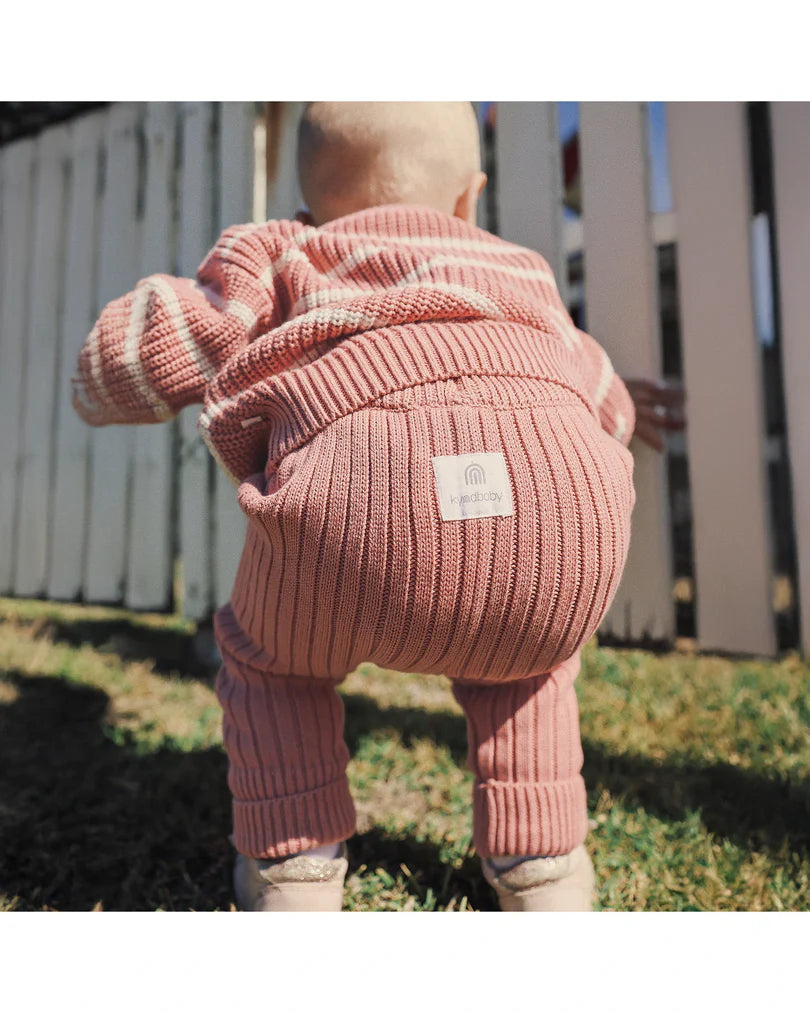 Kynd Baby Organic Chunky Rib Knit Pant - Cameo