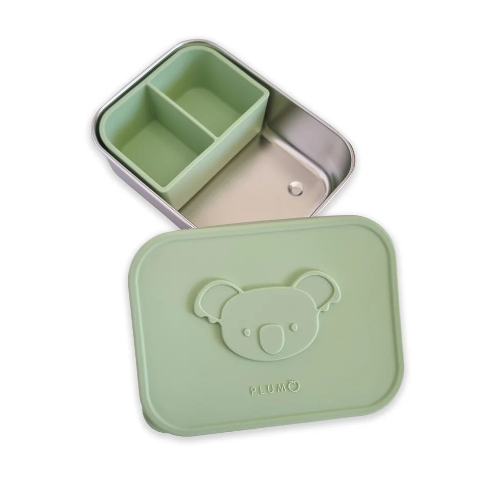 Plum Stainless-steel Bento Snack Box - Olive