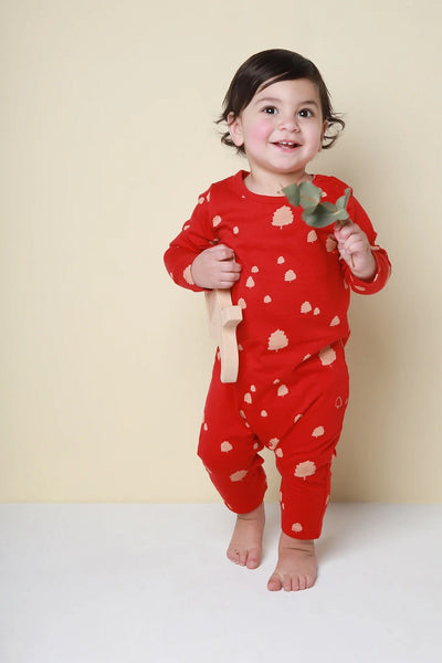 Texas Oak Ollie Long Bodysuit - Red