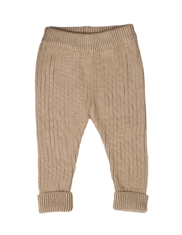 Kynd Baby Organic Chunky Rib Knit Pant - Caramel Marle