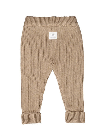 Kynd Baby Organic Chunky Rib Knit Pant - Caramel Marle