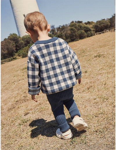 Kynd Baby Organic Chunky Rib Knit Pant - Navy