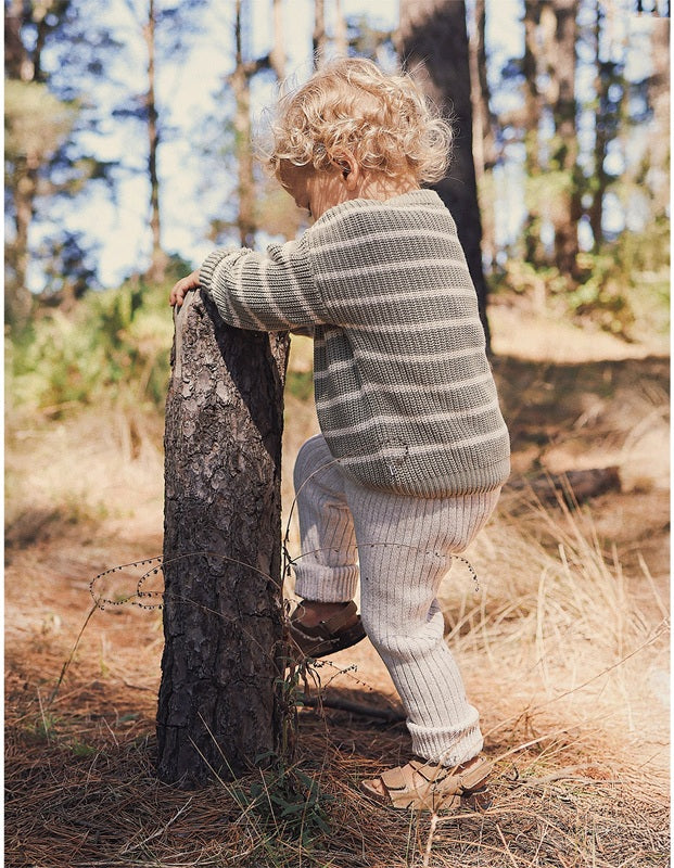 Kynd Baby Organic Chunky Rib Knit Pant - Oatmeal