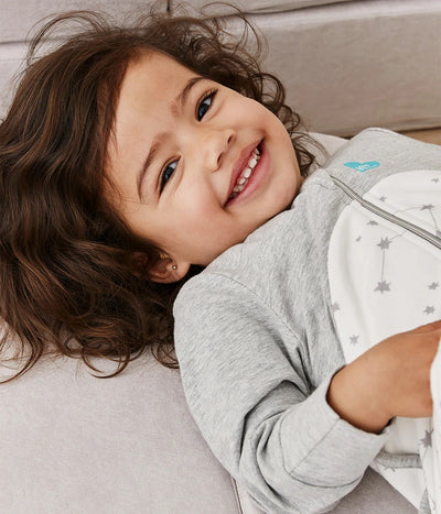 Love To Dream Organic Cotton Fleece Long Sleeve Sleep Bag 1.0 TOG - White Stellar