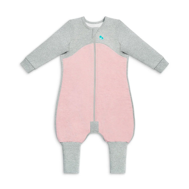 Love To Dream Organic Cotton Fleece Long Sleeve Sleep Suit 1.0 TOG - Rose