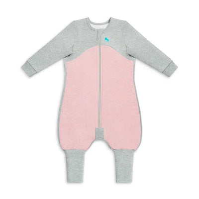 Love To Dream Organic Cotton Fleece Long Sleeve Sleep Suit 1.0 TOG - Rose