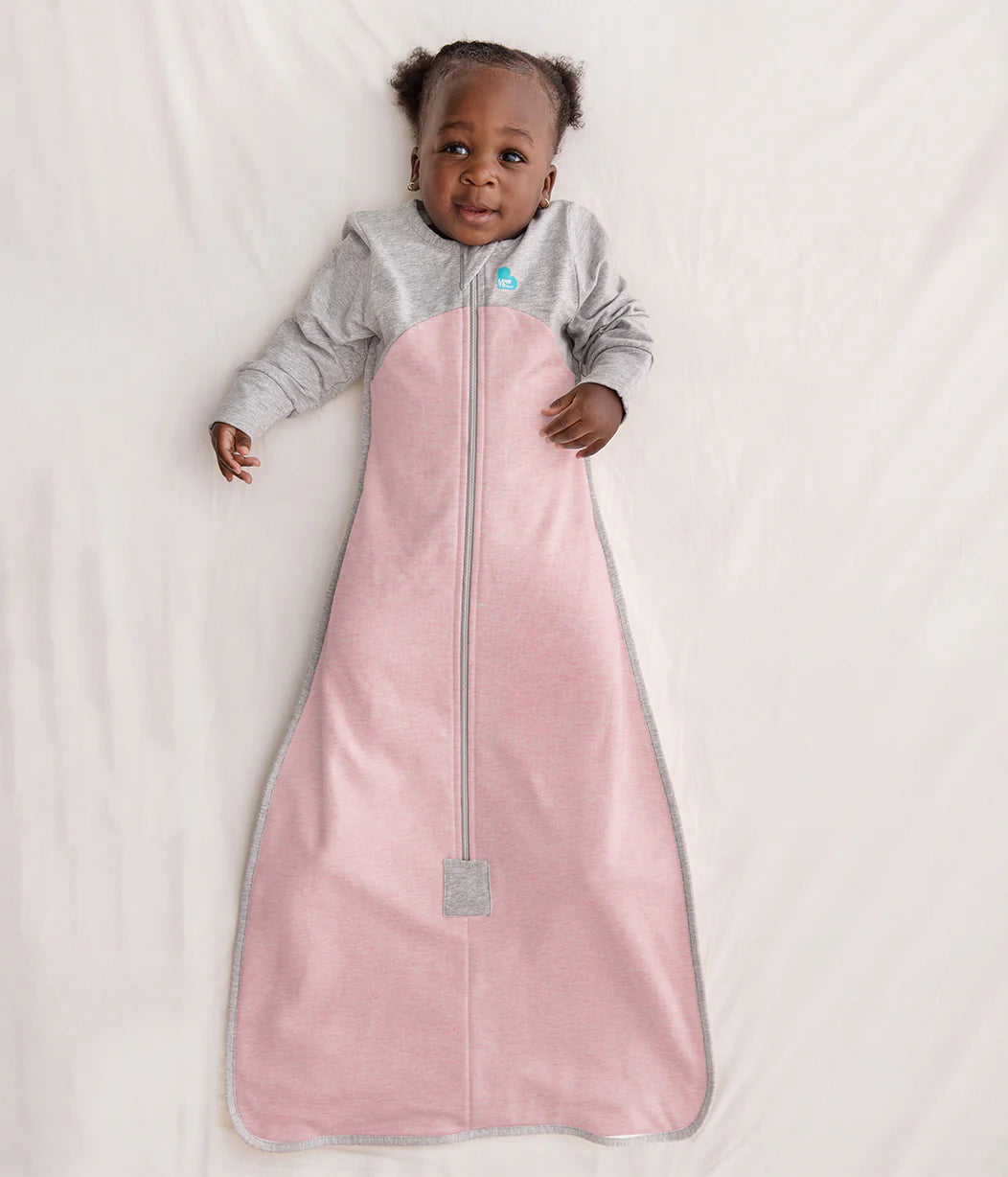 Love To Dream Organic Cotton Fleece Sleep Bag Long Sleeve 1.0 TOG - Rose