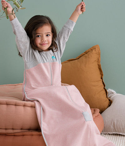 Love To Dream Organic Cotton Fleece Sleep Bag Long Sleeve 1.0 TOG - Rose