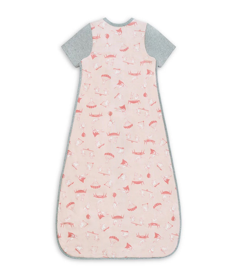 Love To Dream Organic Cotton Fleece Short Sleeve Sleep Bag 1.0 TOG - Pink Daredevil