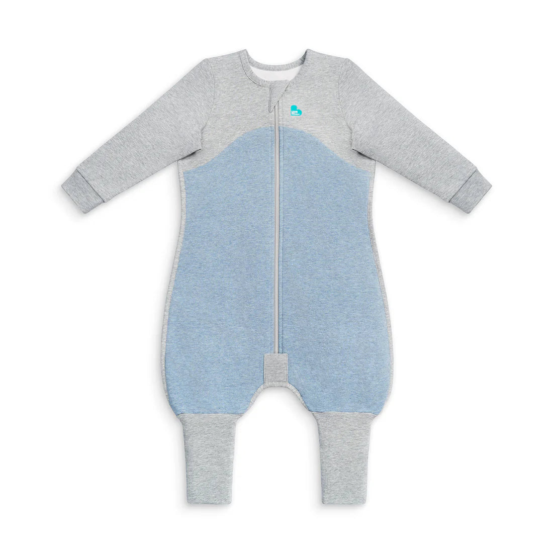 Love To Dream Organic Cotton Fleece Sleep Suit Long Sleeve 1.0 TOG - Dusty Blue