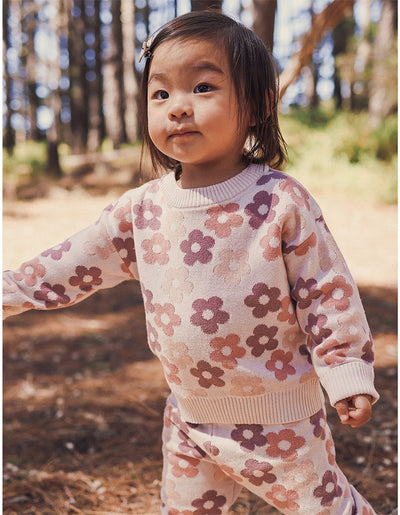 Kynd Baby Organic Jacquard Knit Jumper - Blooming