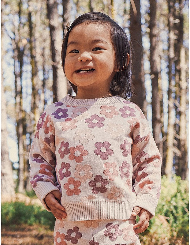 Kynd Baby Organic Jacquard Knit Jumper - Blooming