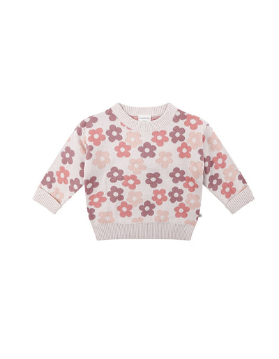 Kynd Baby Organic Jacquard Knit Jumper - Blooming