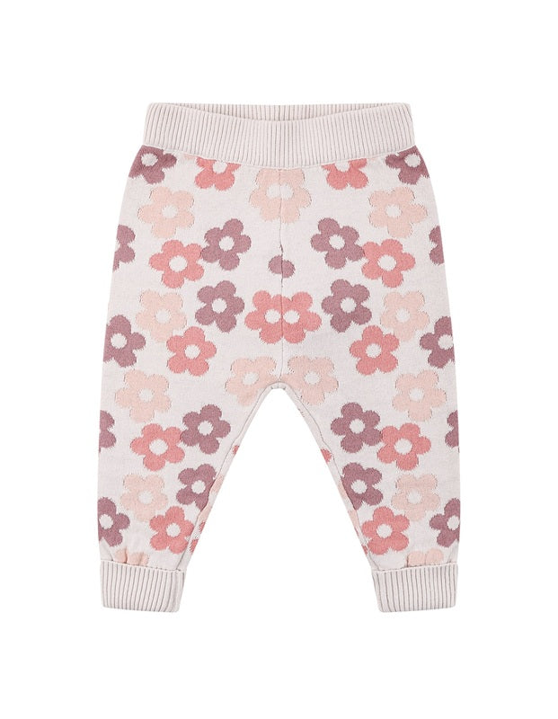 Kynd Baby Organic Jacquard Knit Pant - Blooming