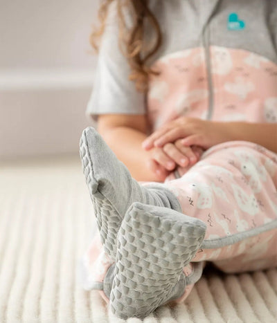 Love To Dream Organic Short Sleeve Sleep Suit 1.0 TOG - Dusty Pink Doves