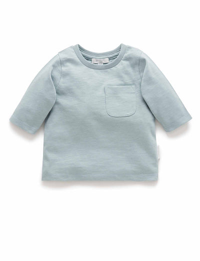 Purebaby Basic Long Sleeve Tee - Fennel