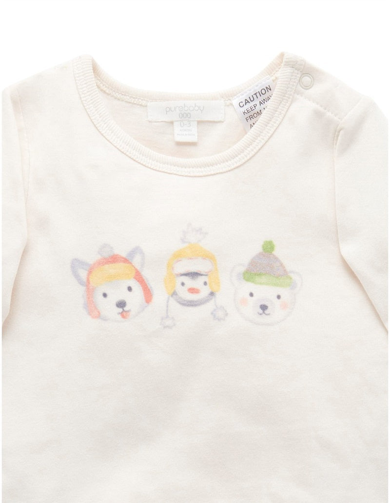 Purebaby Arctic Bodysuit - Cloud