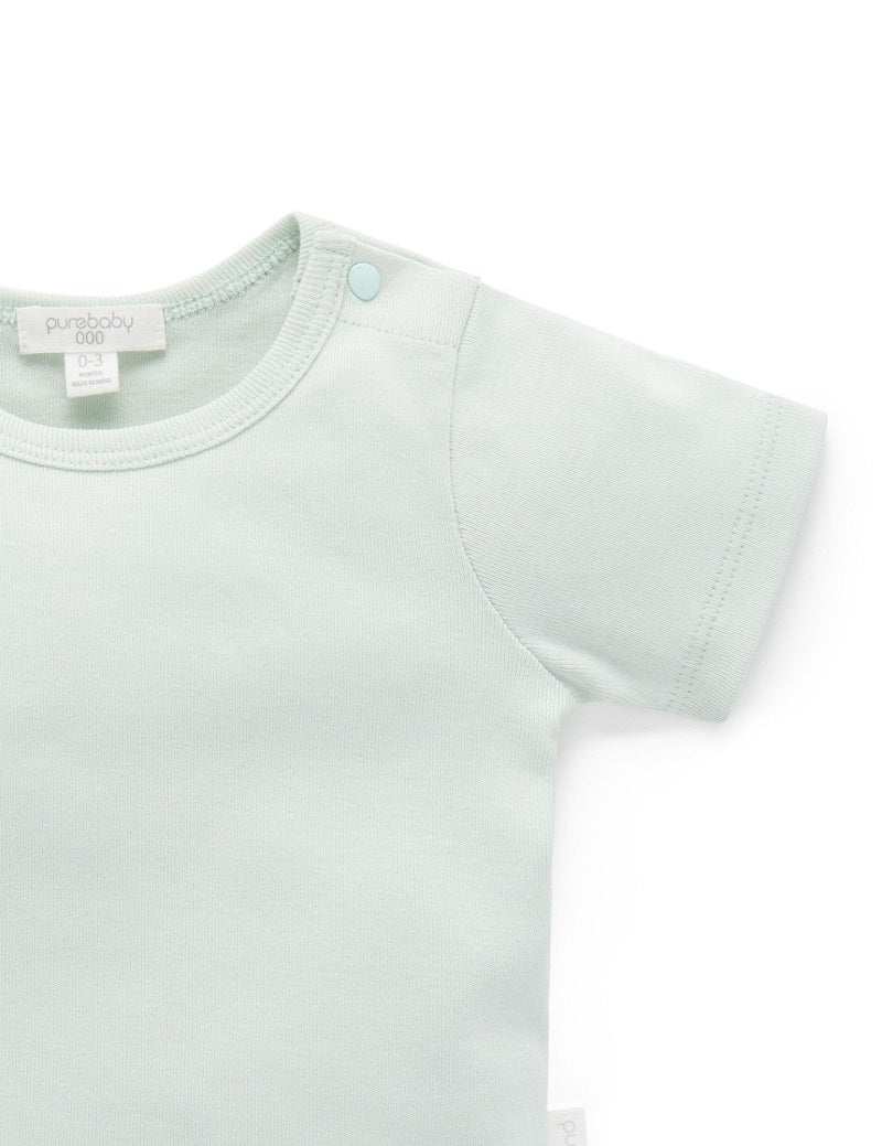 Purebaby Organic Rib Tee - Pistachio