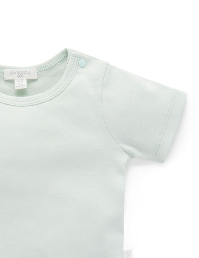 Purebaby Organic Rib Tee - Pistachio