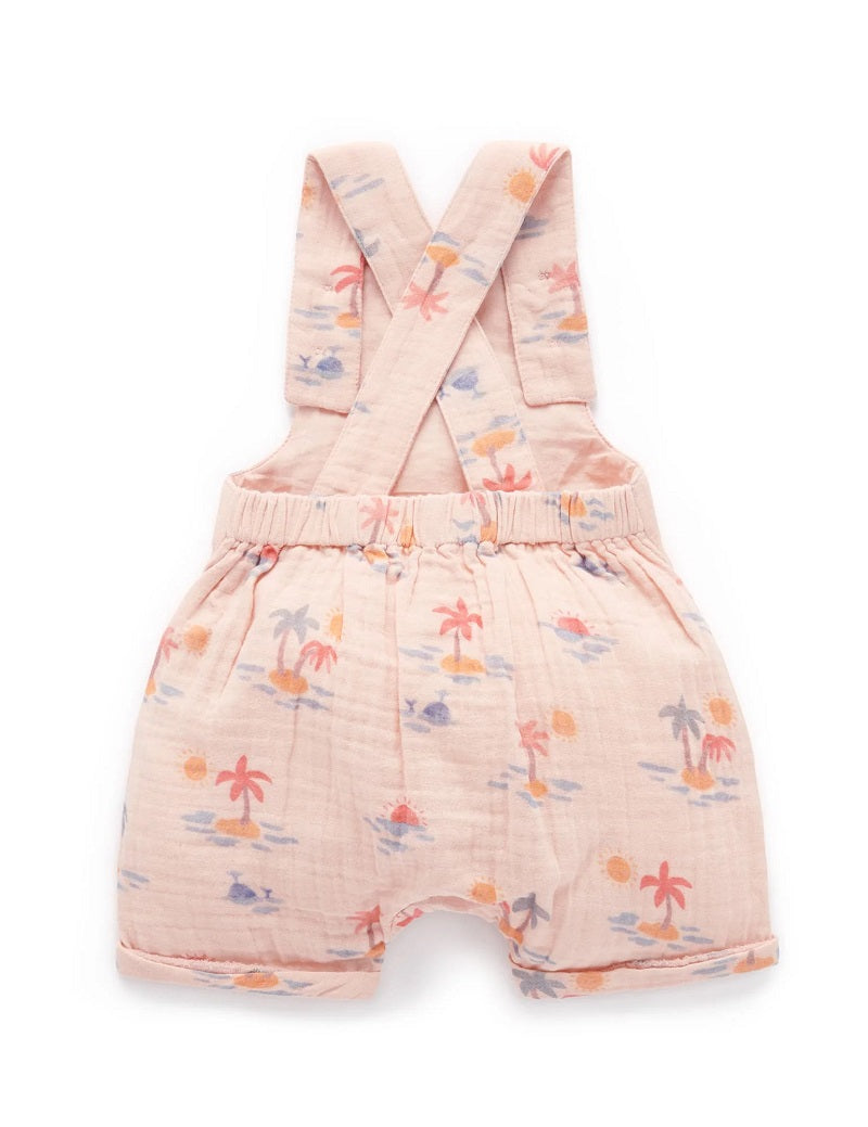 Purebaby Palm Tree Overalls - Palm Island Print