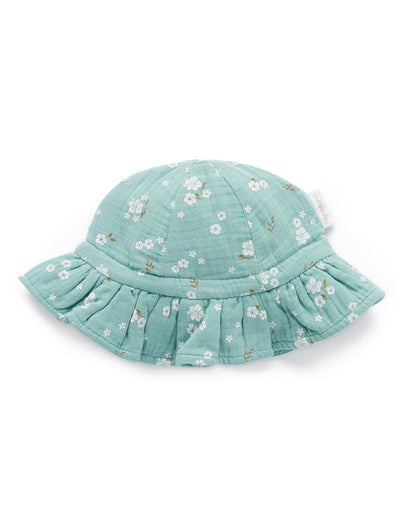 Purebaby Frangipani Sunhat - Frangipani Print