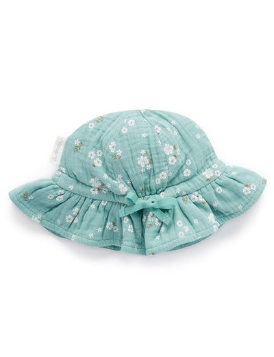 Purebaby Frangipani Sunhat - Frangipani Print