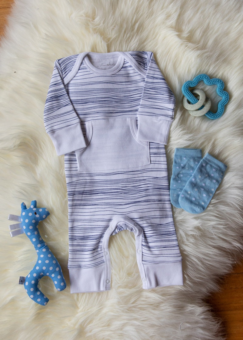 Emotion & Kids All in One Outfit - Navy Scribble
