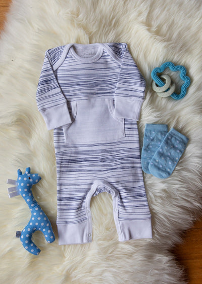 Emotion & Kids All in One Outfit - Navy Scribble